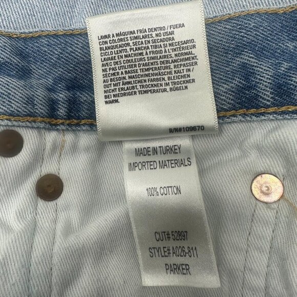 Agolde Parker Vintage Cut Off Jean Shorts Size 27 In Swapmeet Wash Distressed - Picture 5 of 12